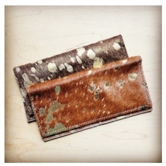 Hair On Hide Leather Wallet - Picture 1 of 4